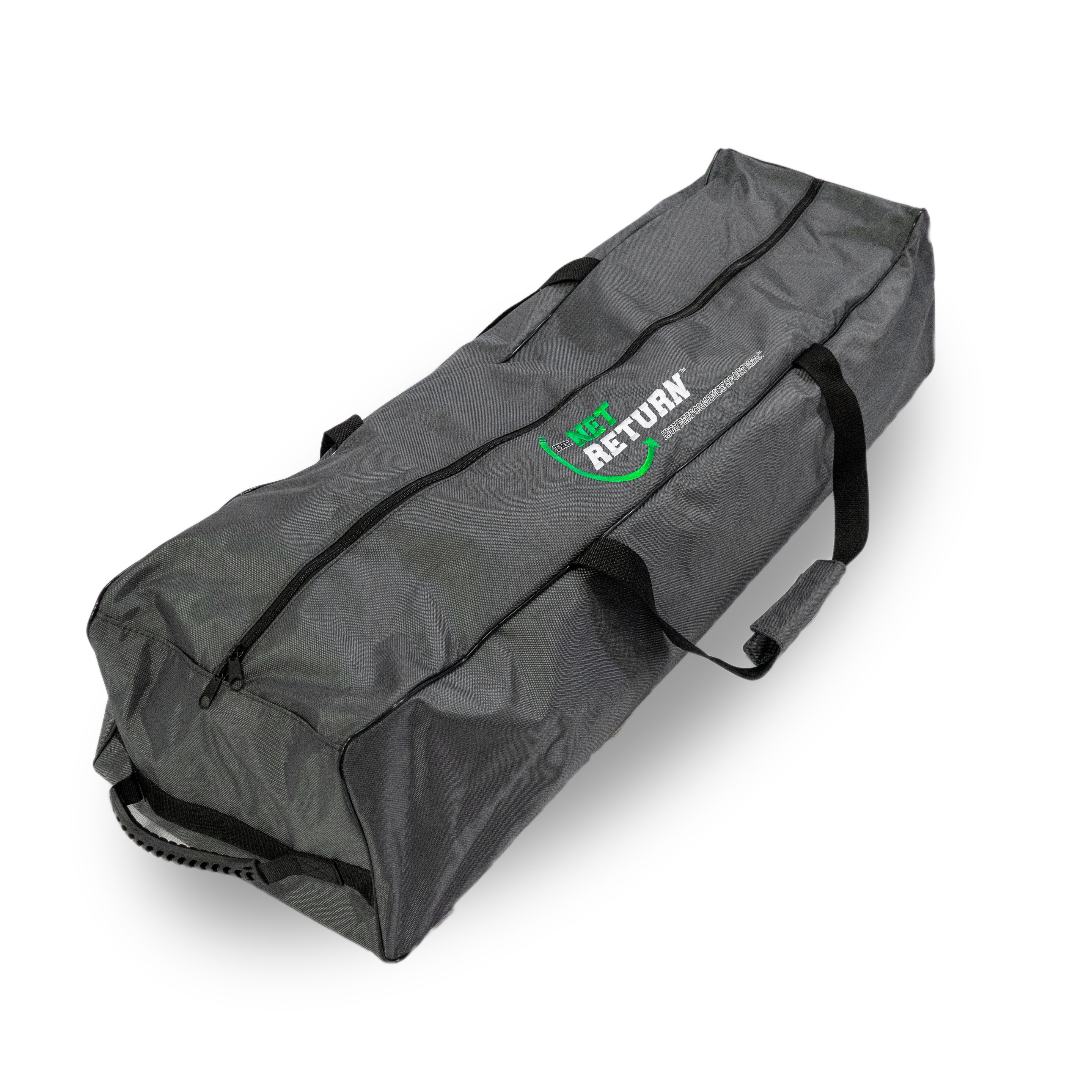 Angled view of the Net Return Pro on the Go travel bag showing top zipper and handles.